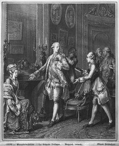 La gran toilette, grabado por Antoine Louis Romanet, c.1777